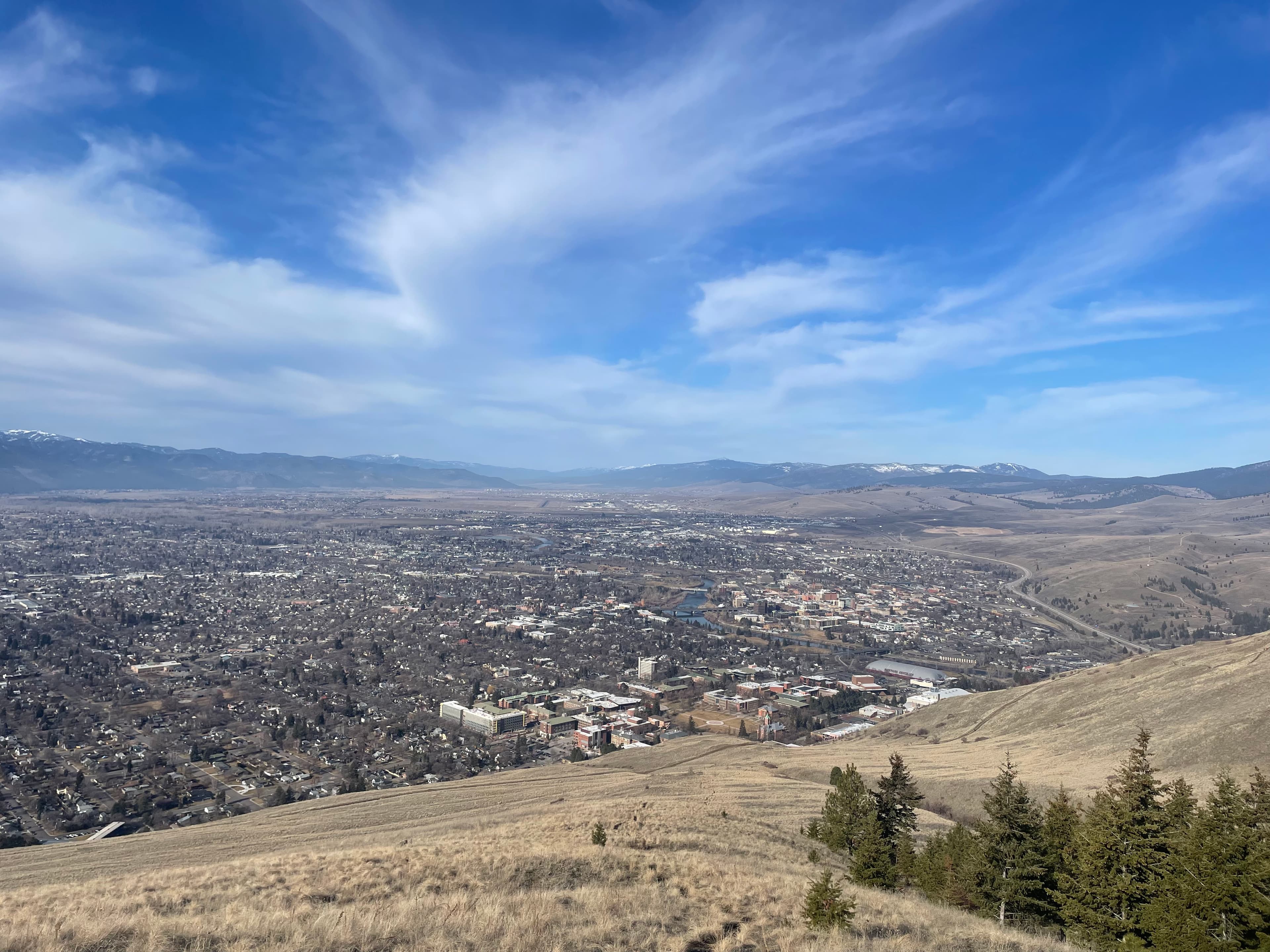 Panoramic view of the Missoula Valley and surrounding mountains from Mount Sentinel - Cash 1 Pawn serves Missoula Montana | Missoula MT